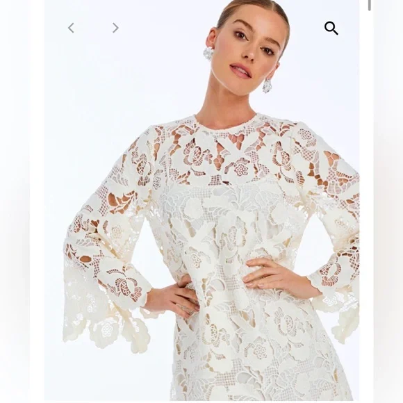 NWT 400.00 MESTIZA Mira Lace Mini Dress SMALL - Picture 2 of 6